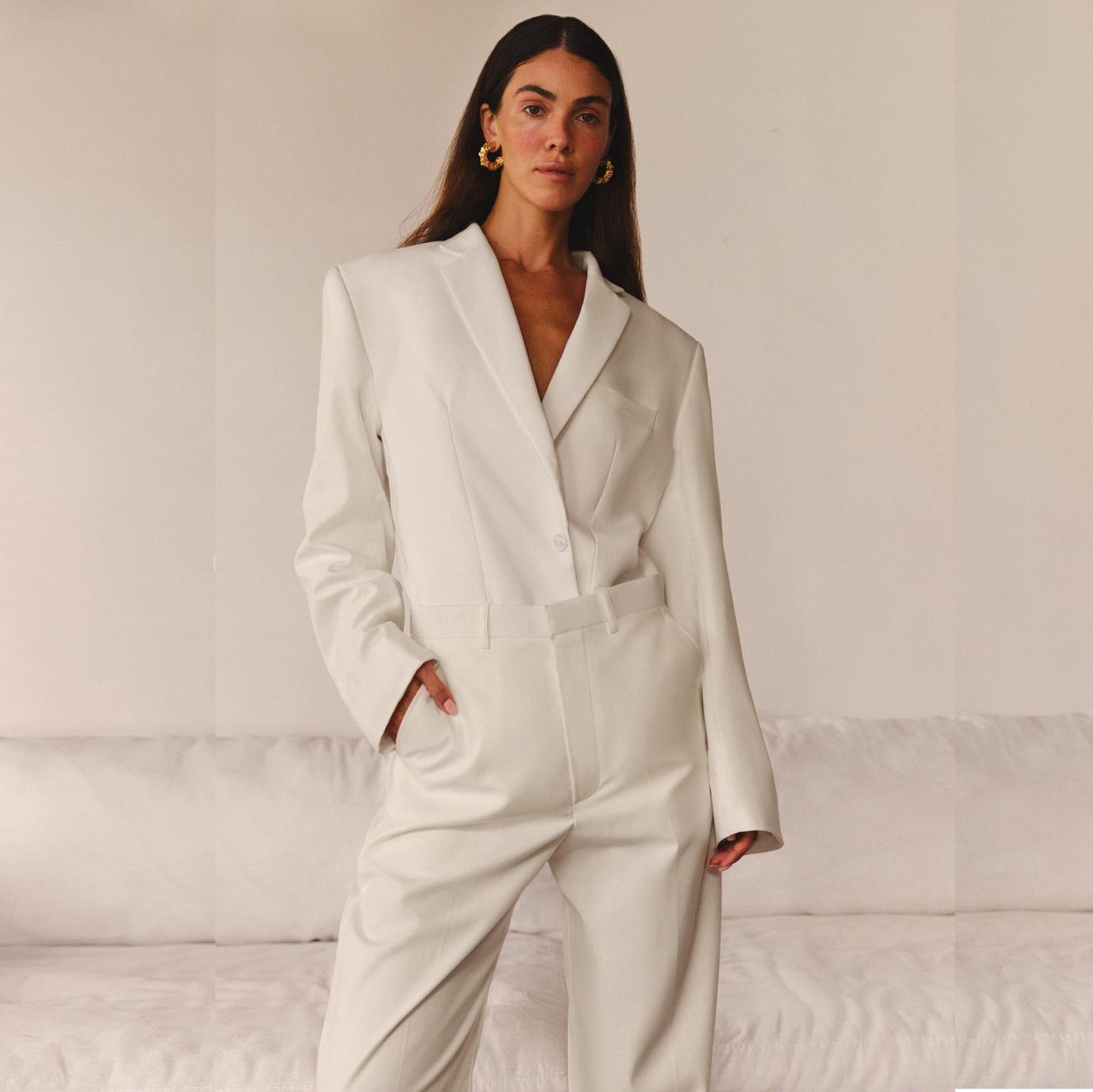 White oversize jacket