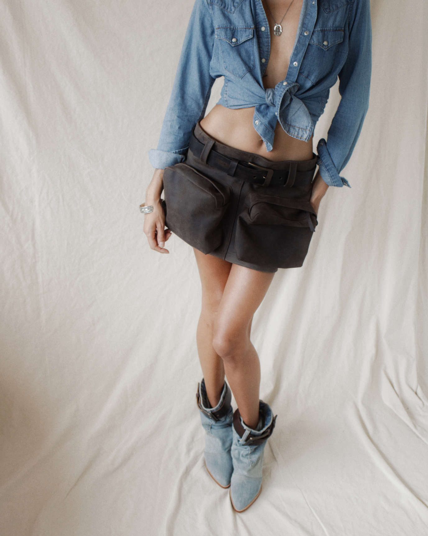 Leather bag/skirt