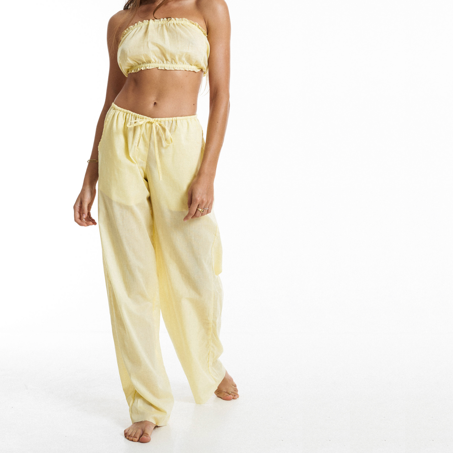 Pajama Pants / Lemon Meringue organic cotton