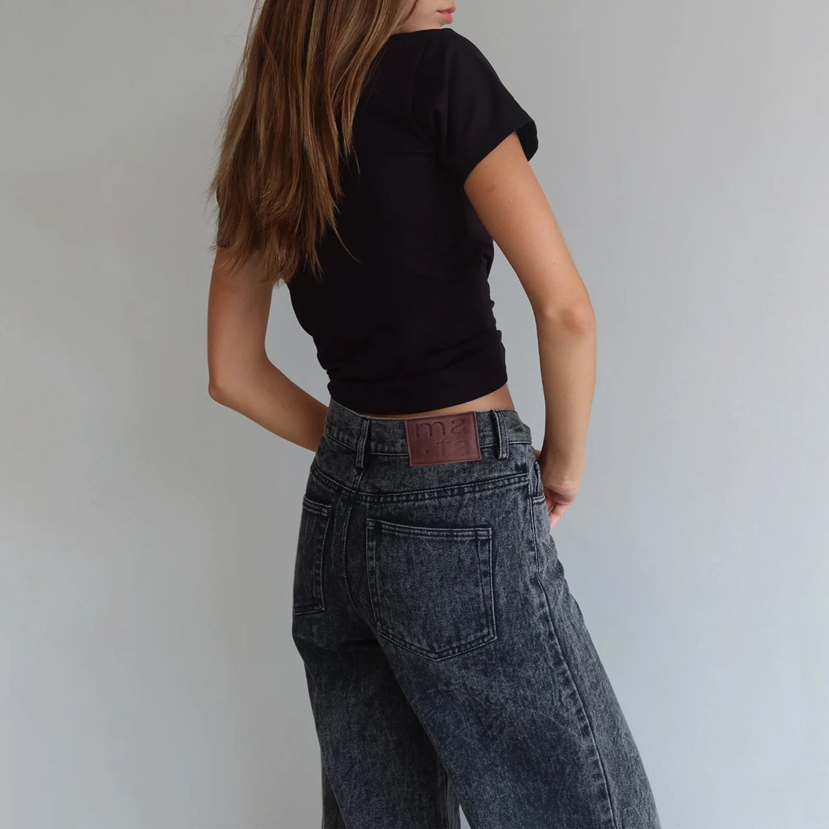 Raw Cut Jeans Black