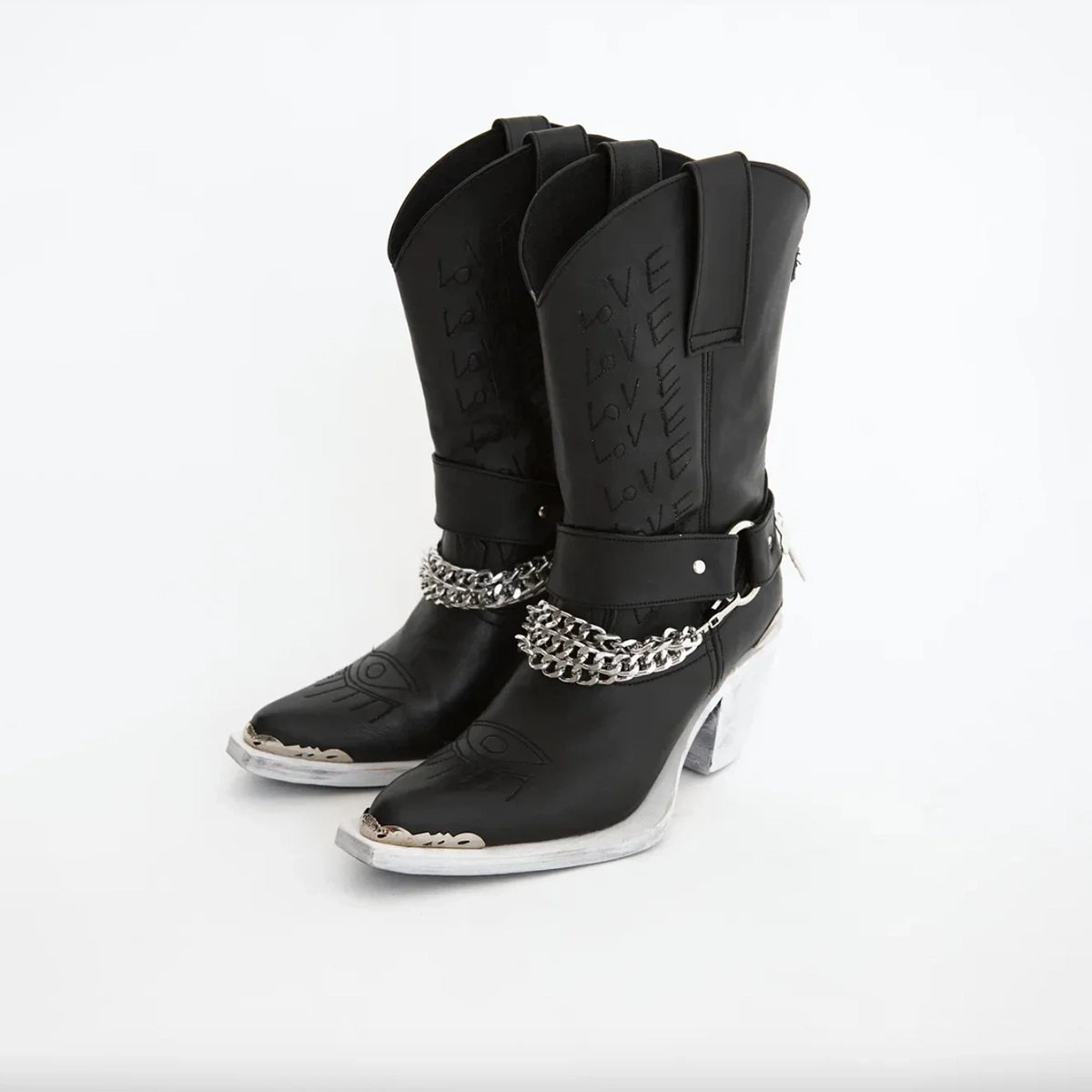 Cowboy boots with removable bracelets