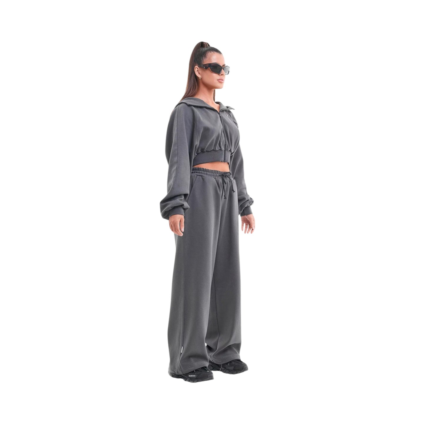 Crop Hoodie FLEX Graphite