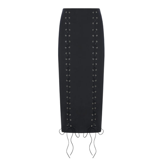 SKIRT WITH GROMMETS