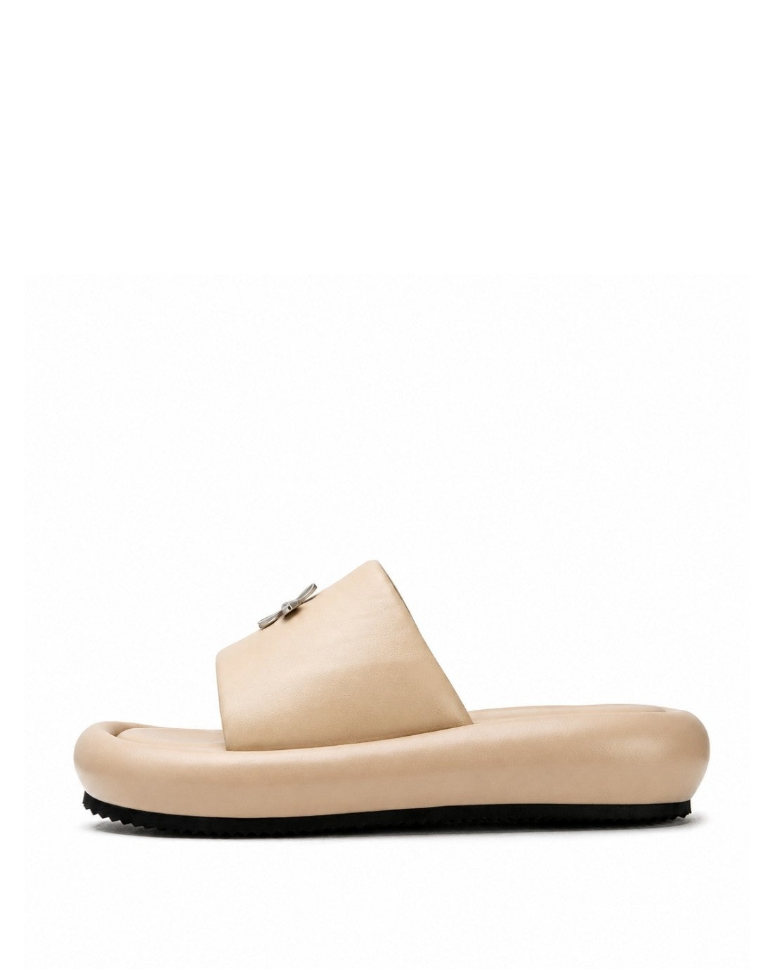 Beige Platform Slides