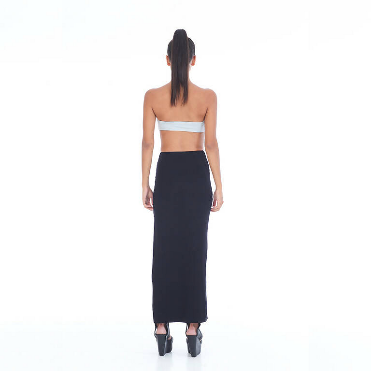 Asymmetrical bamboo cotton skirt