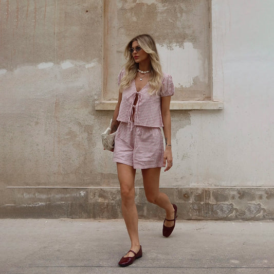VICHY SET IN PINK