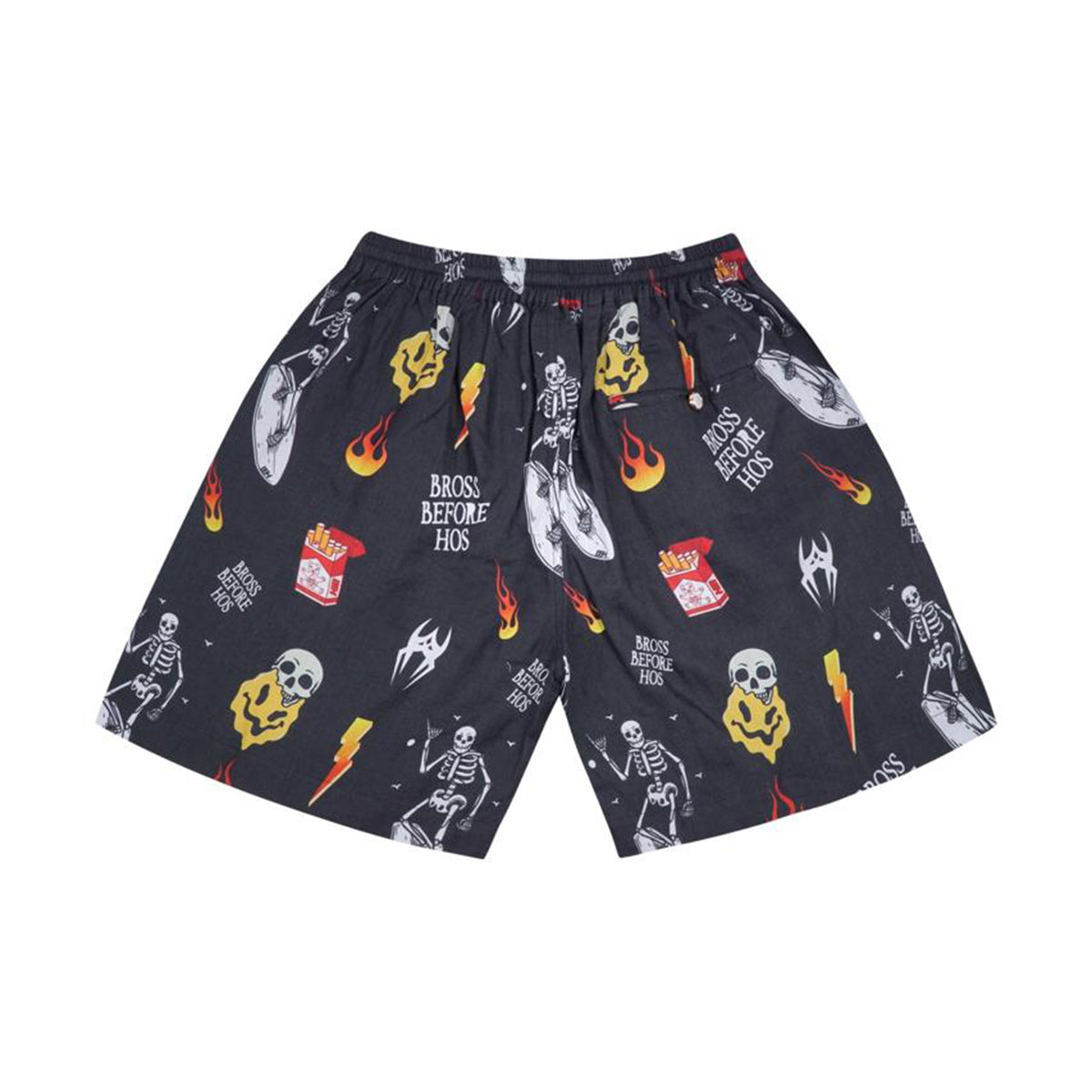 LINEN SHORT BBH SIGNATURE PRINT BLACK