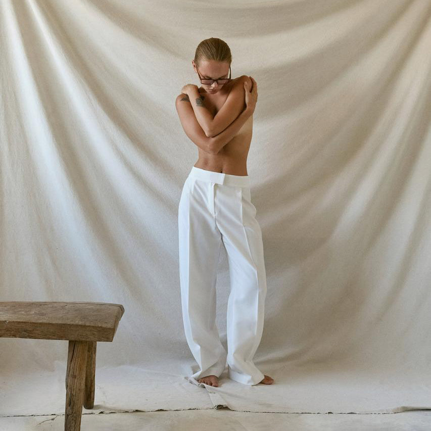 PANTS BAL SILK WHITE