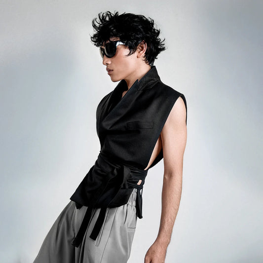 AVANT GARDE VEST IN BLACK