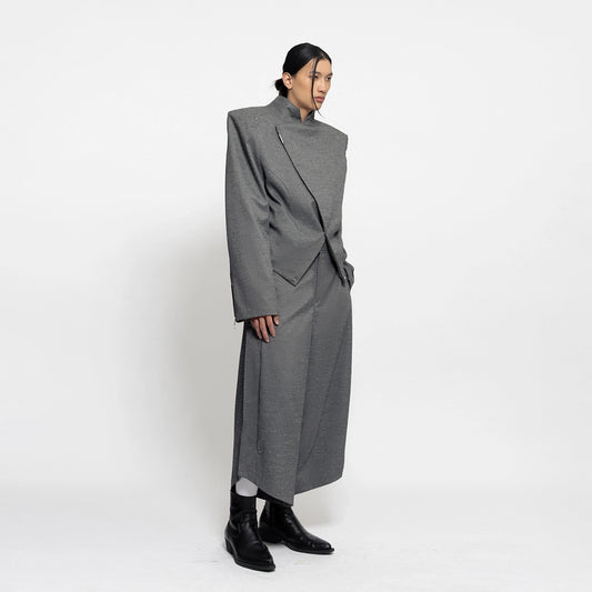 ANGULAR BOXY BESKAP GRAY
