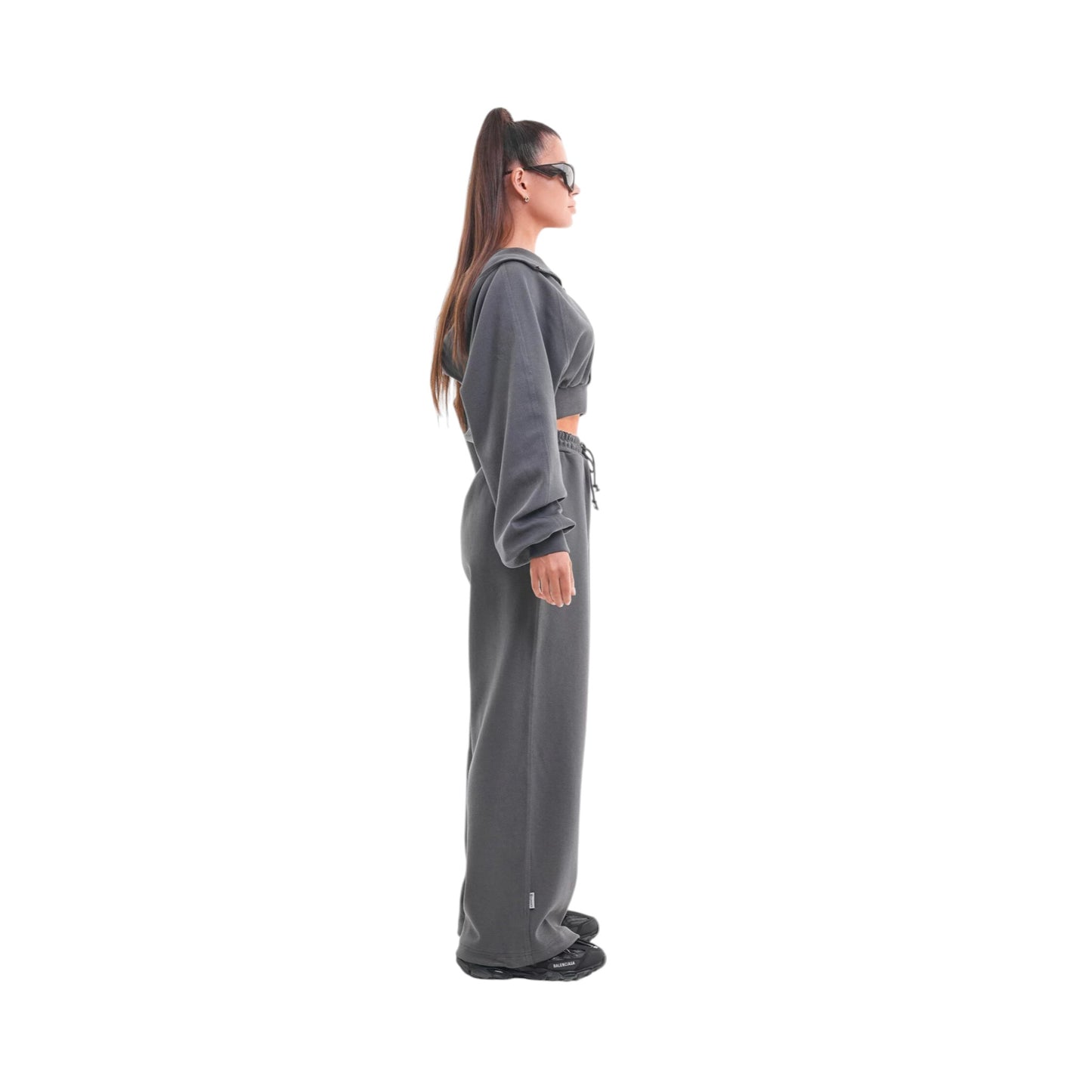 Crop Hoodie FLEX Graphite