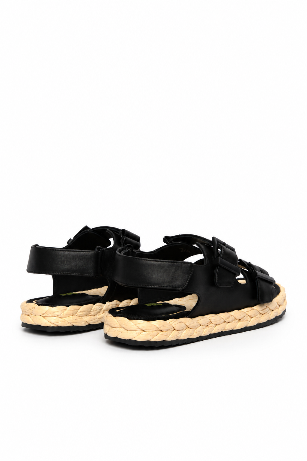 Black Double-Buckle Sandals