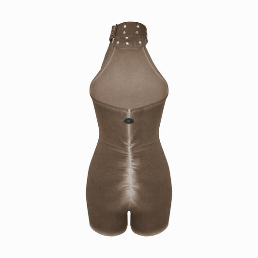 Valkyrie Short Catsuit Brown