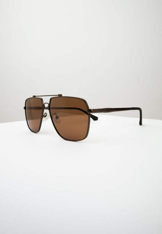 Brown Aviator Sunglasses