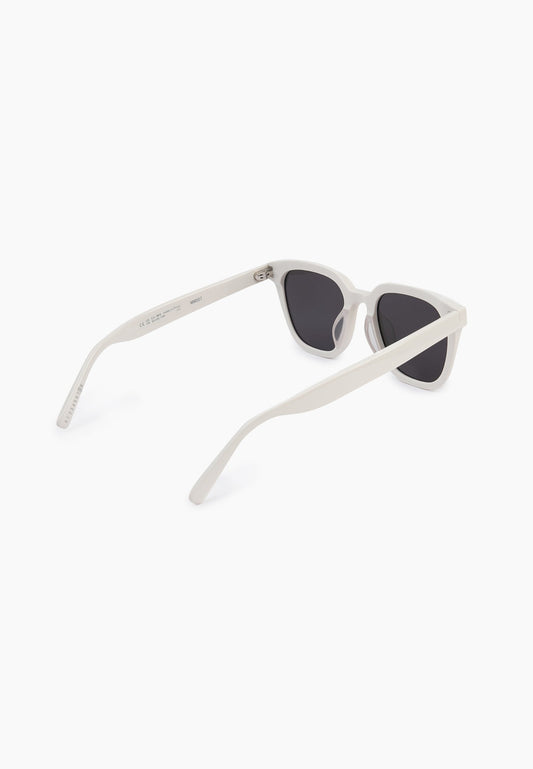 White Acetate Square Sunglasses