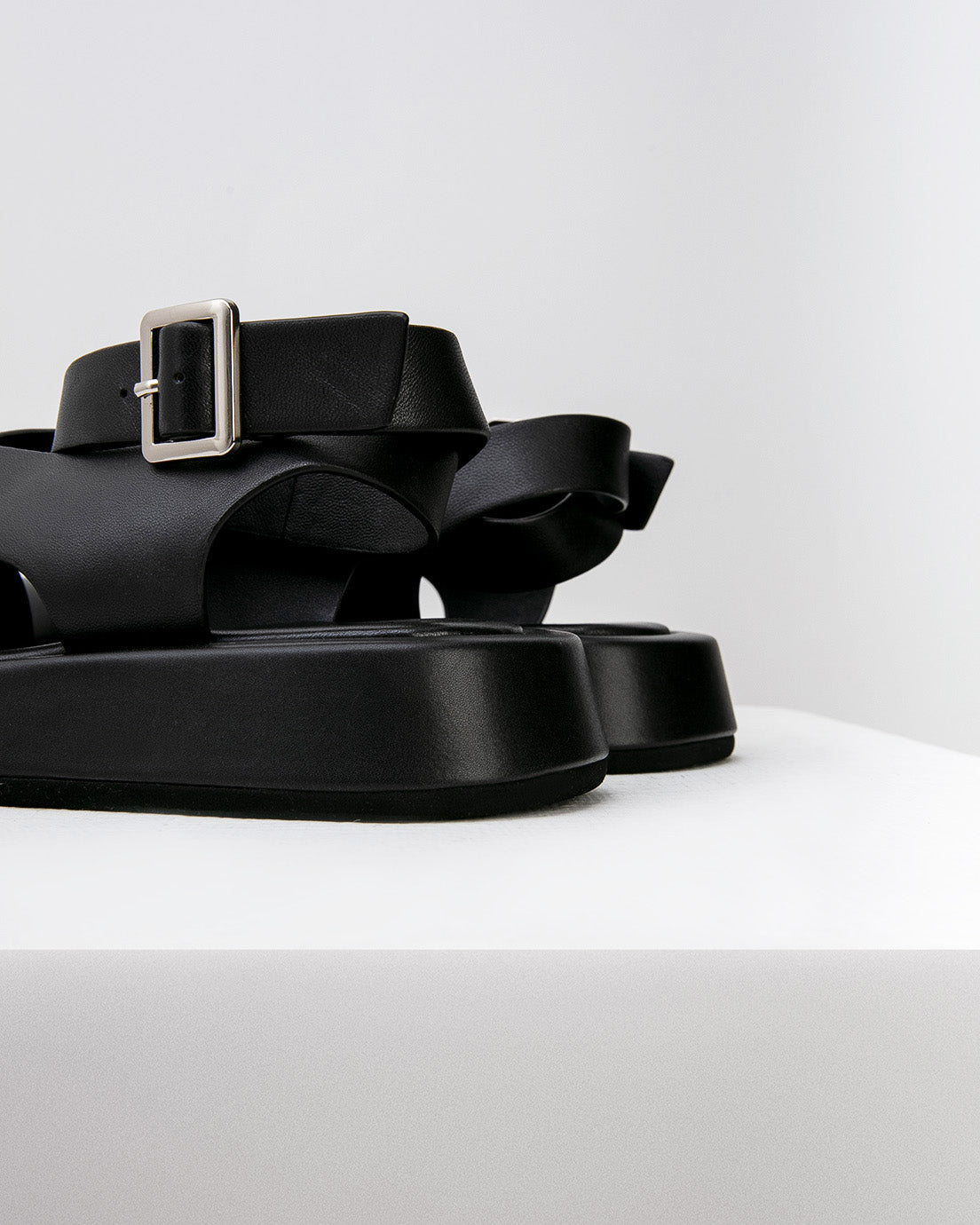 Black Layered Sandals