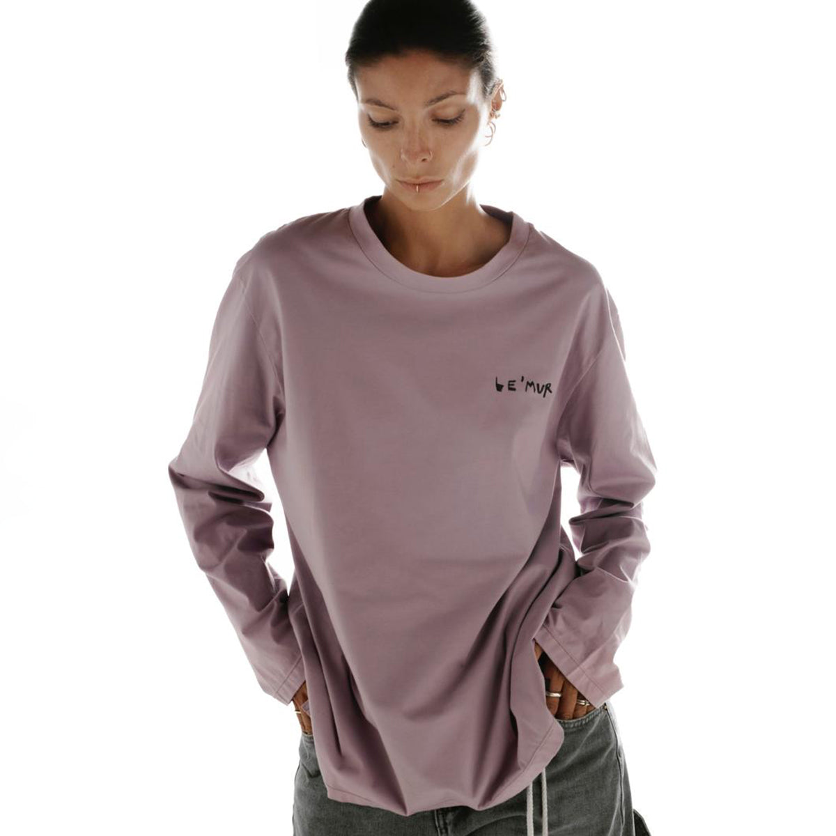Lemur Oversized Longsleeve Back Side Printed