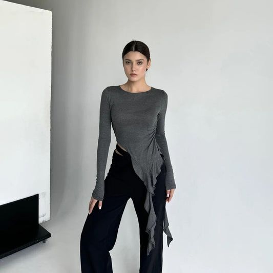 FLIRT GREY LONGSLEEVE