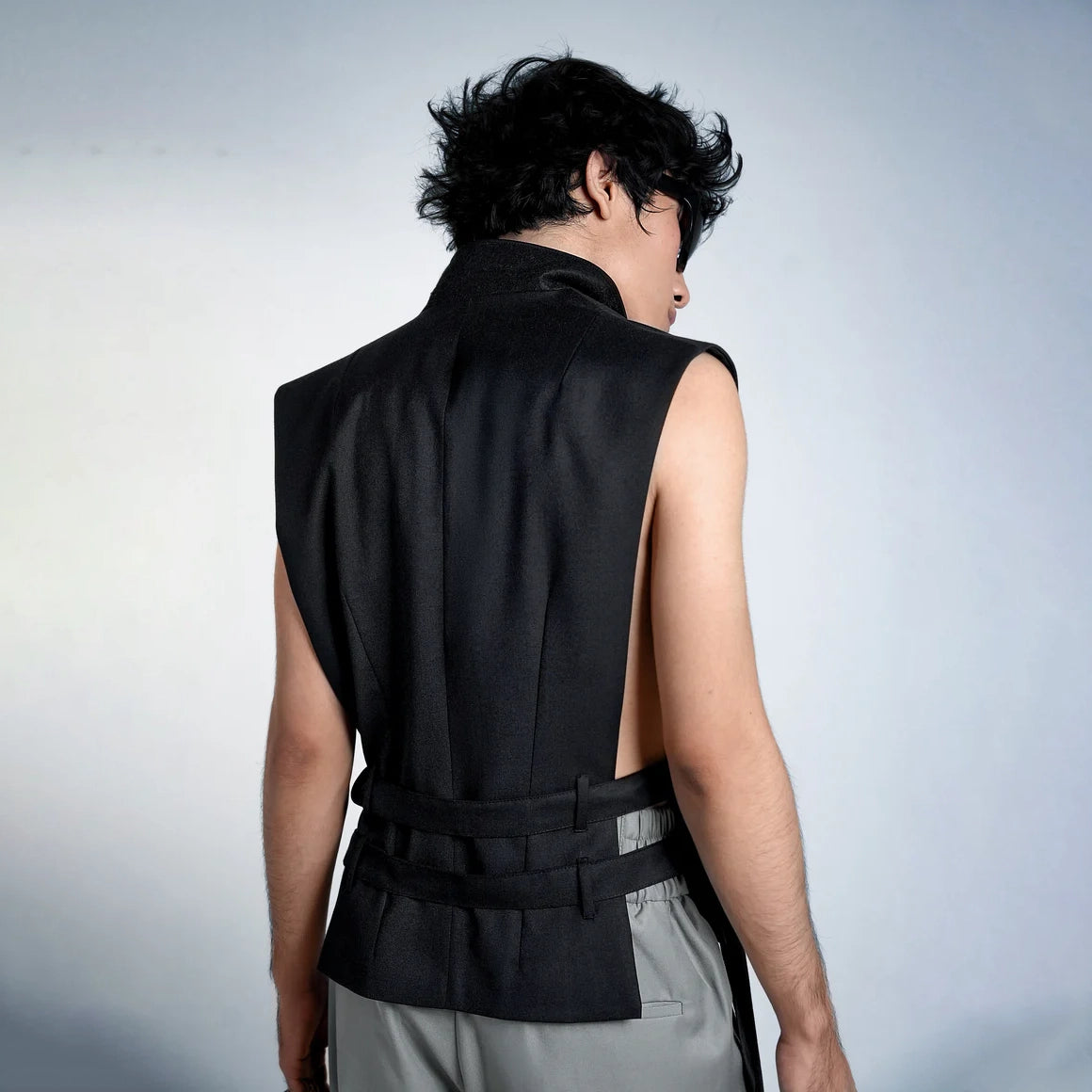 AVANT GARDE VEST IN BLACK