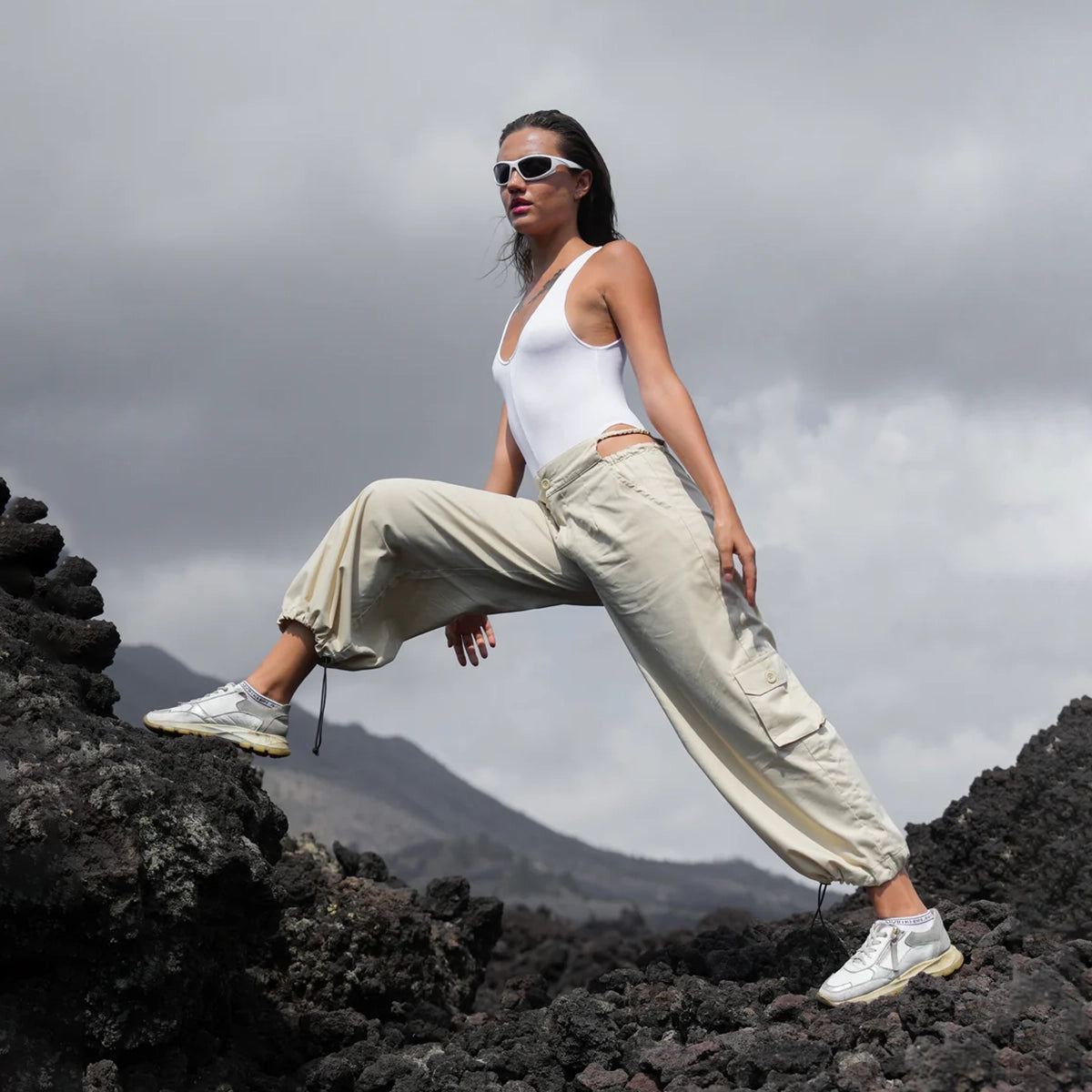 Cargo Pants In Cream