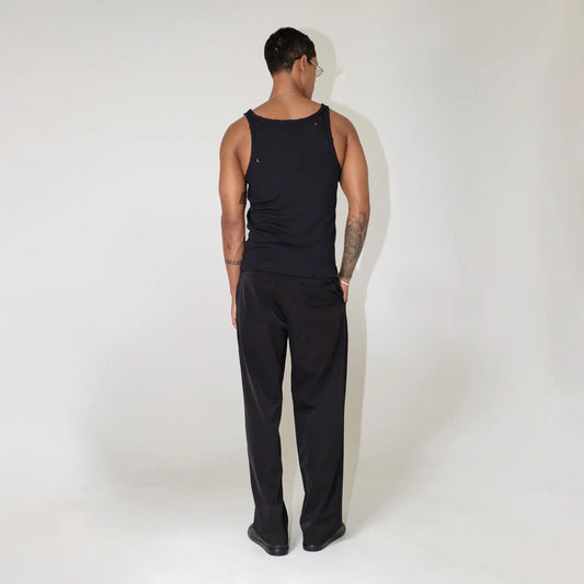 Baby Distressed Singlet In Black