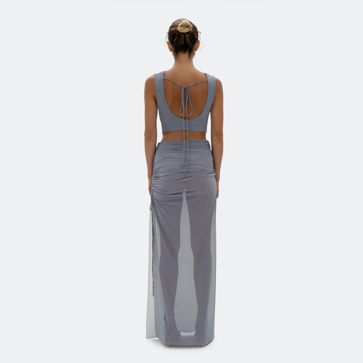 Muse Top & Skirt In Grey