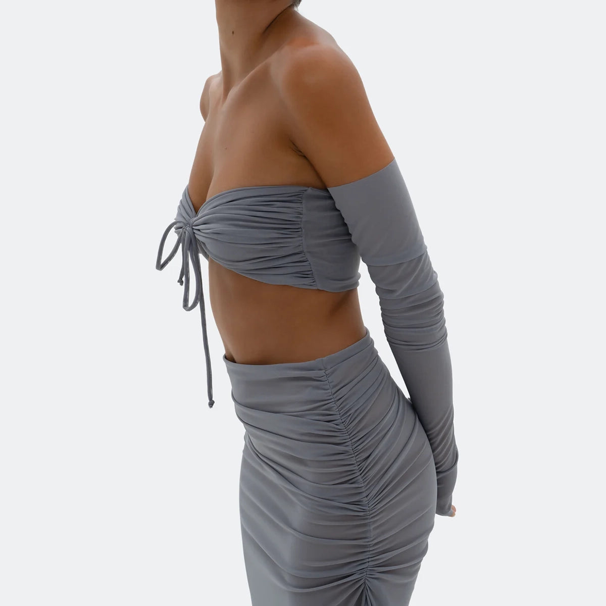 Muse Bra & Gloves In Grey