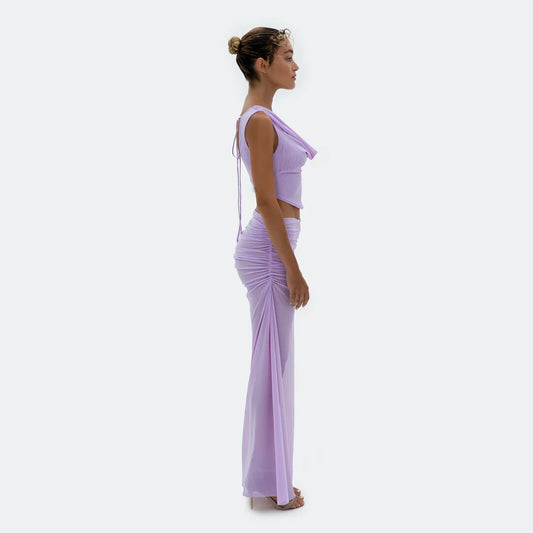 Muse Top & Skirt In Lavender