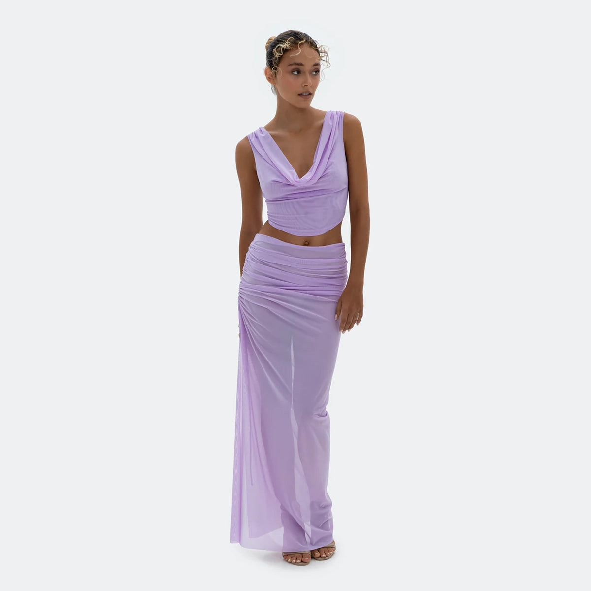 Muse Top & Skirt In Lavender