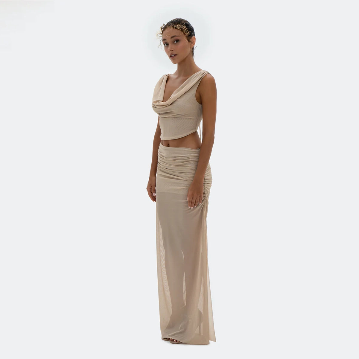 Muse Top & Skirt In Skin