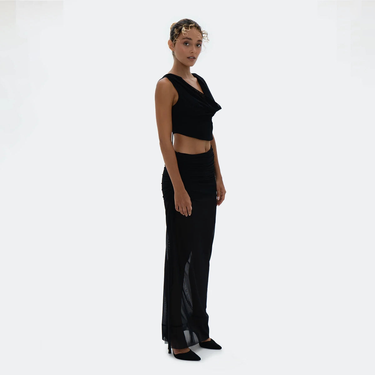 Muse Top & Skirt In Black