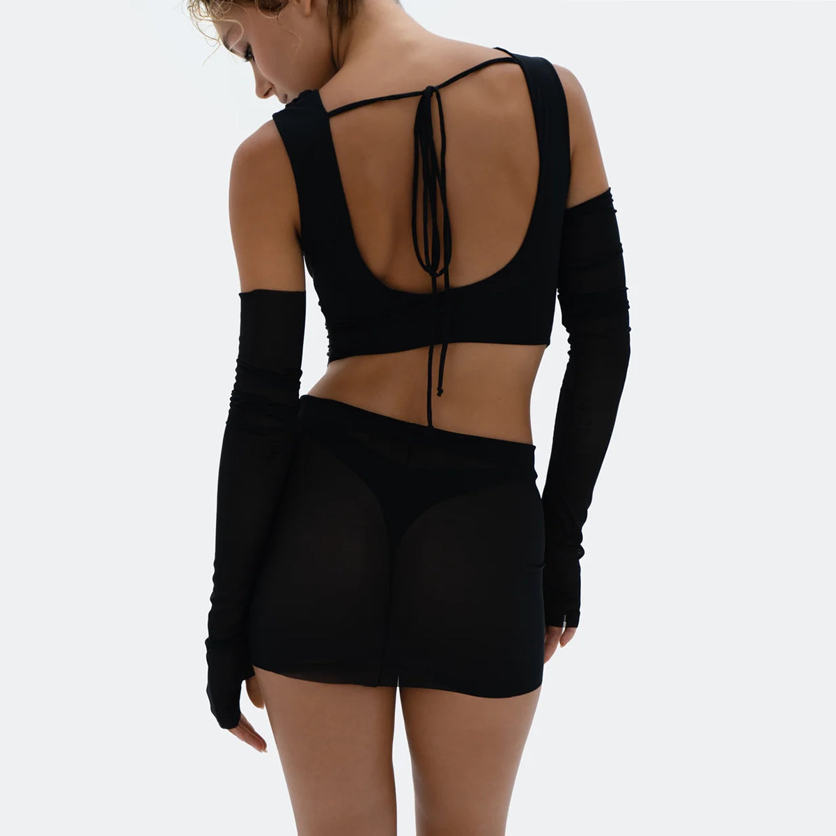 Muse Top & Skirt In Black