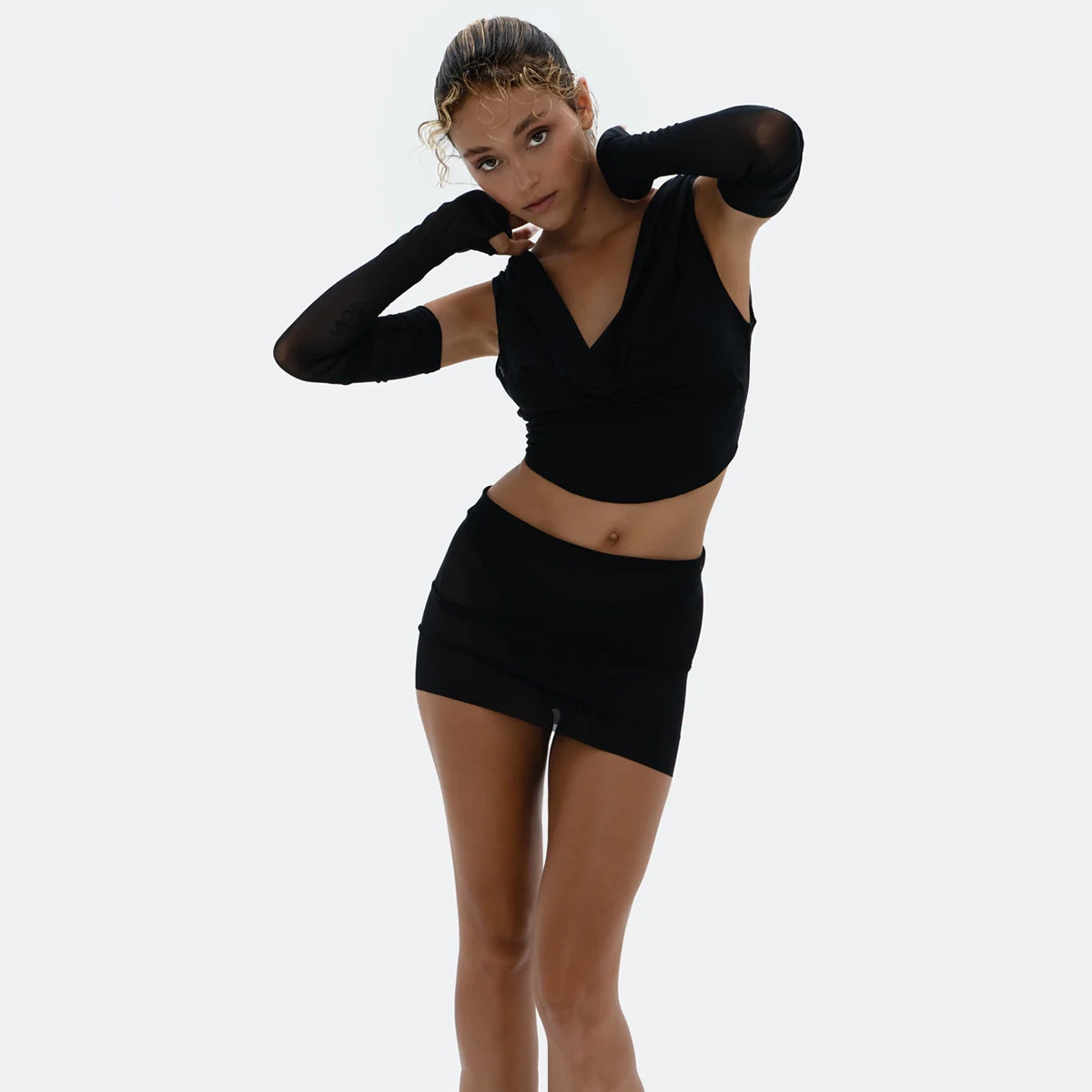 Muse Top & Skirt In Black