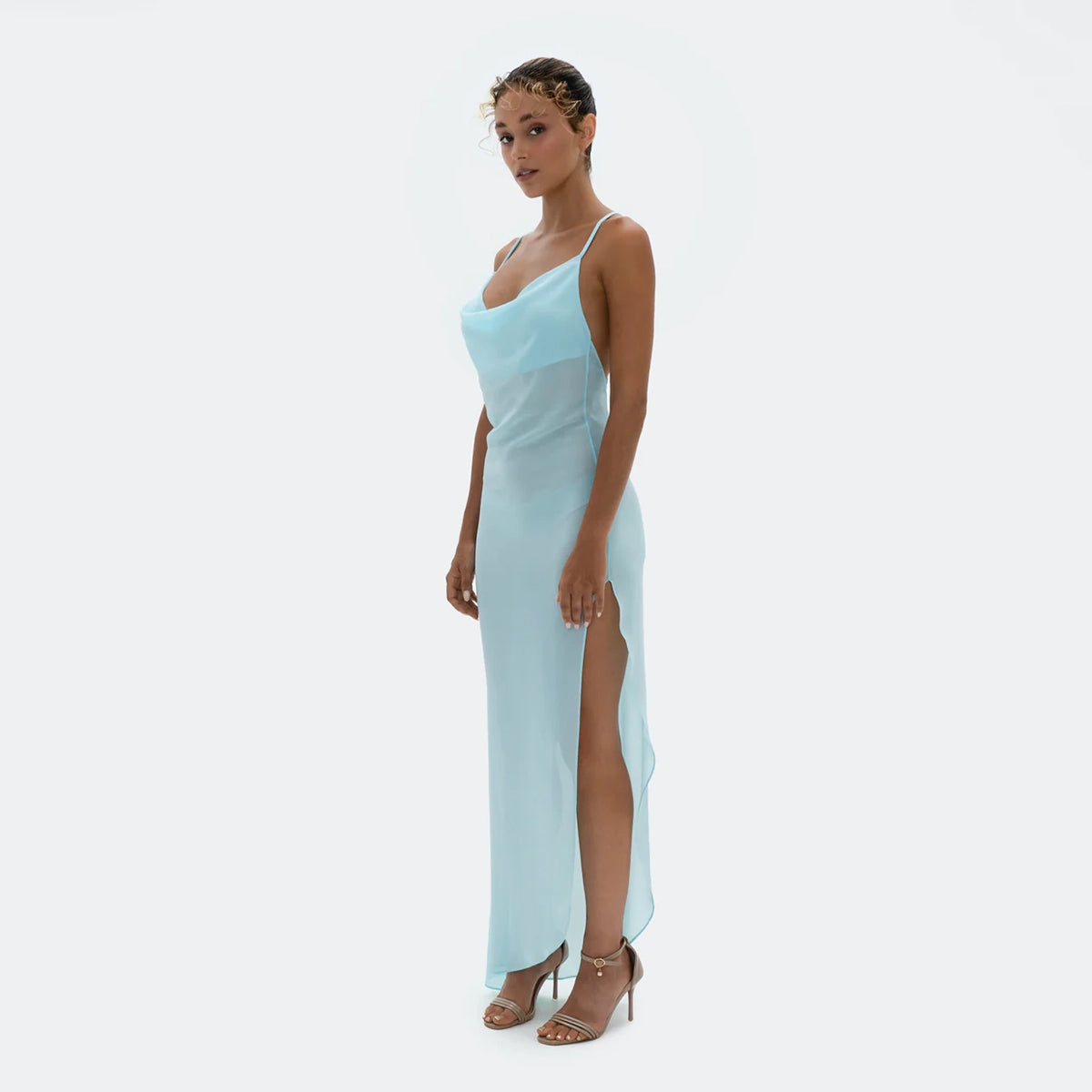 Luna Dress Bright Blue