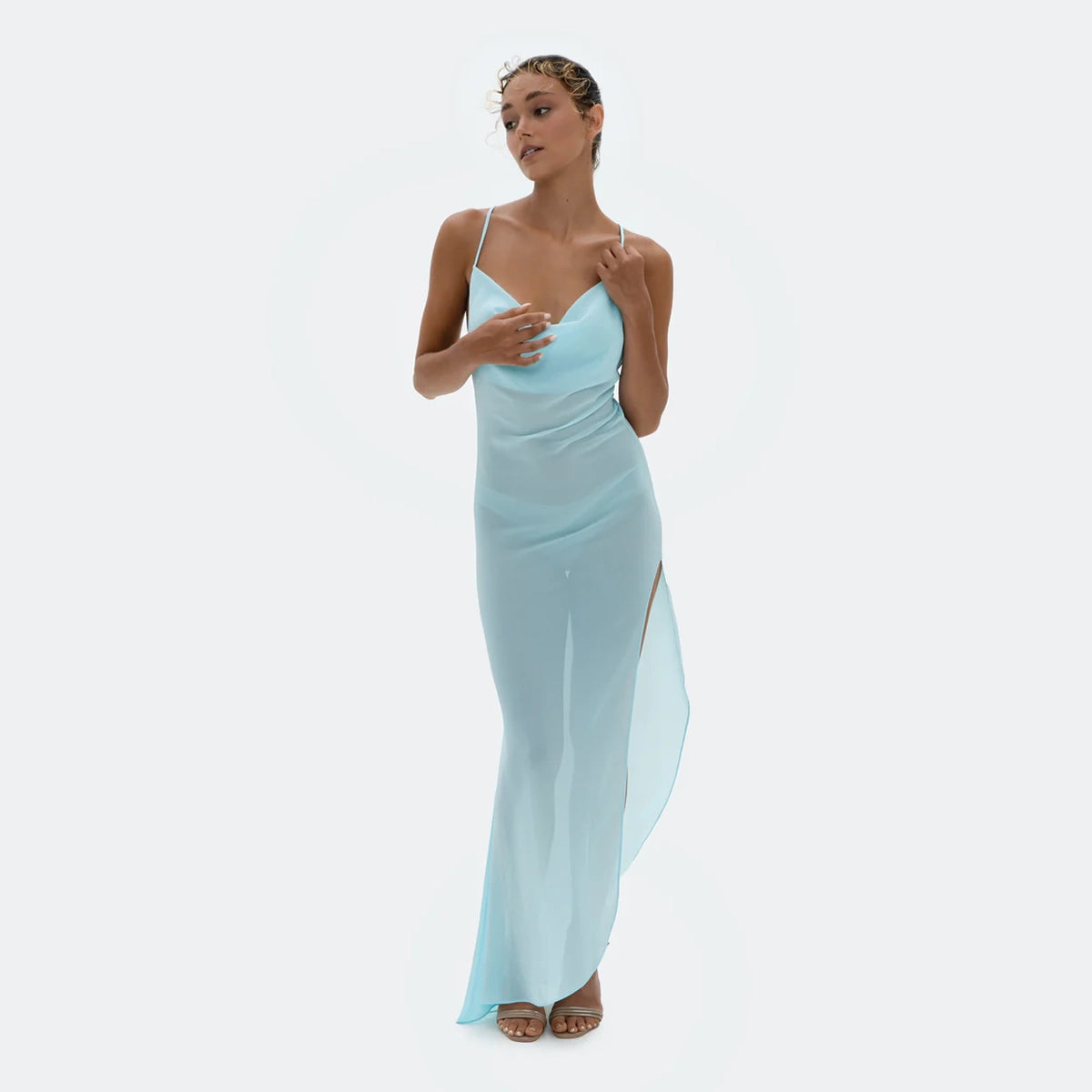 Luna Dress Bright Blue