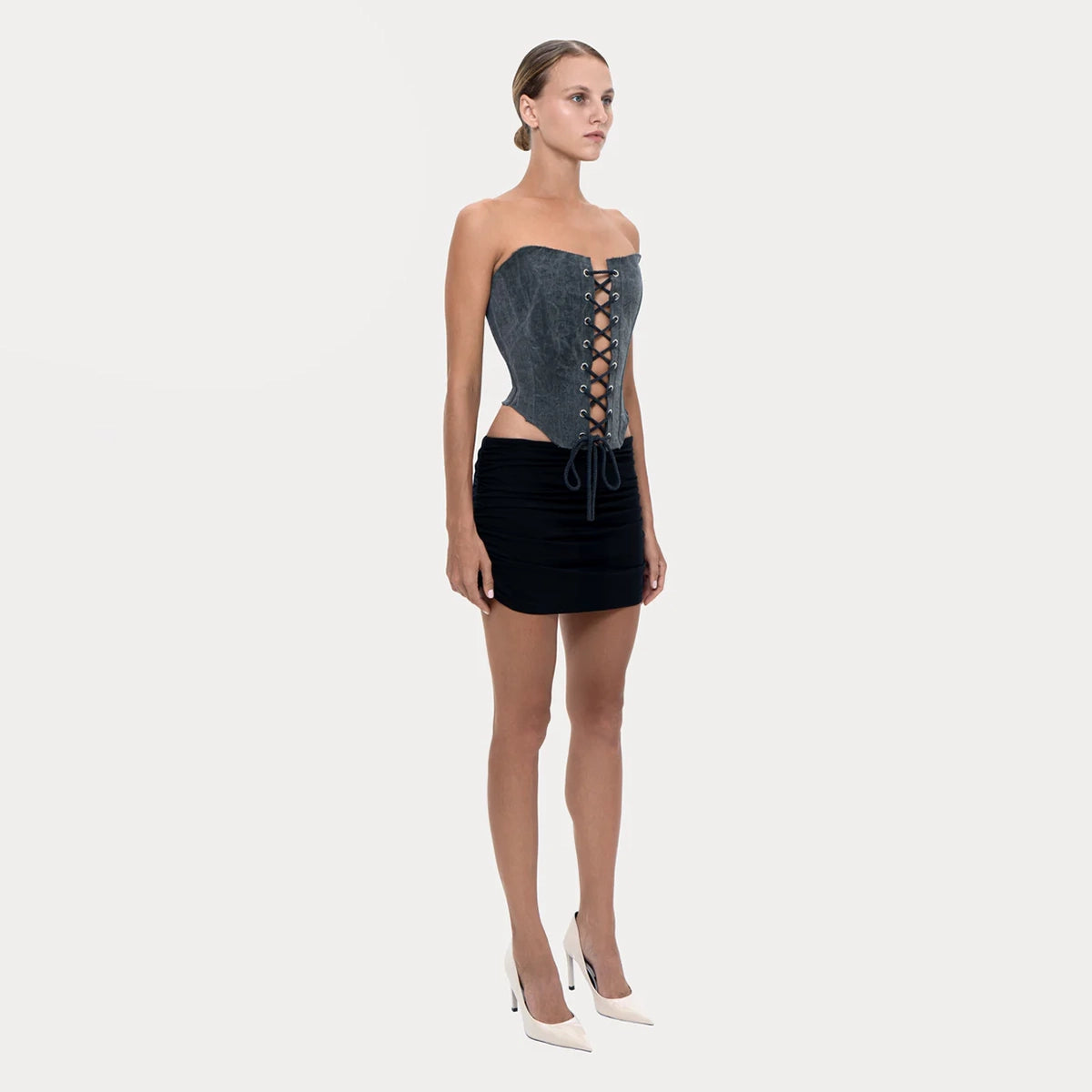 Butterfly Corset Grey