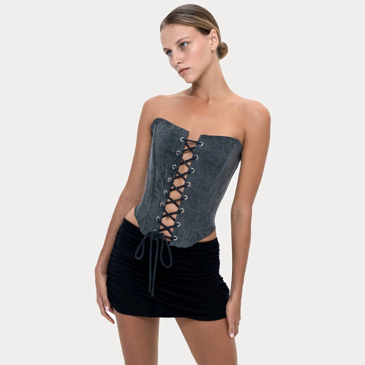 Butterfly Corset Grey