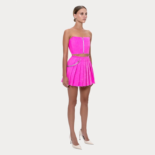 Skirt Worker Denim Pink