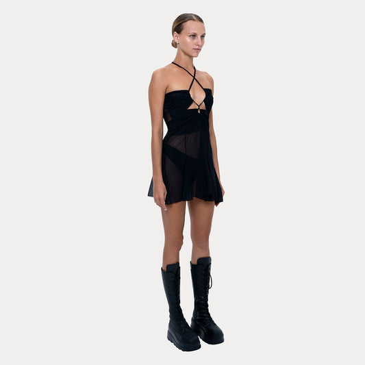 Mini Dress Black Mesh