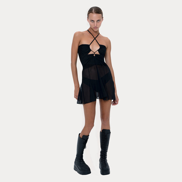 Mini Dress Black Mesh
