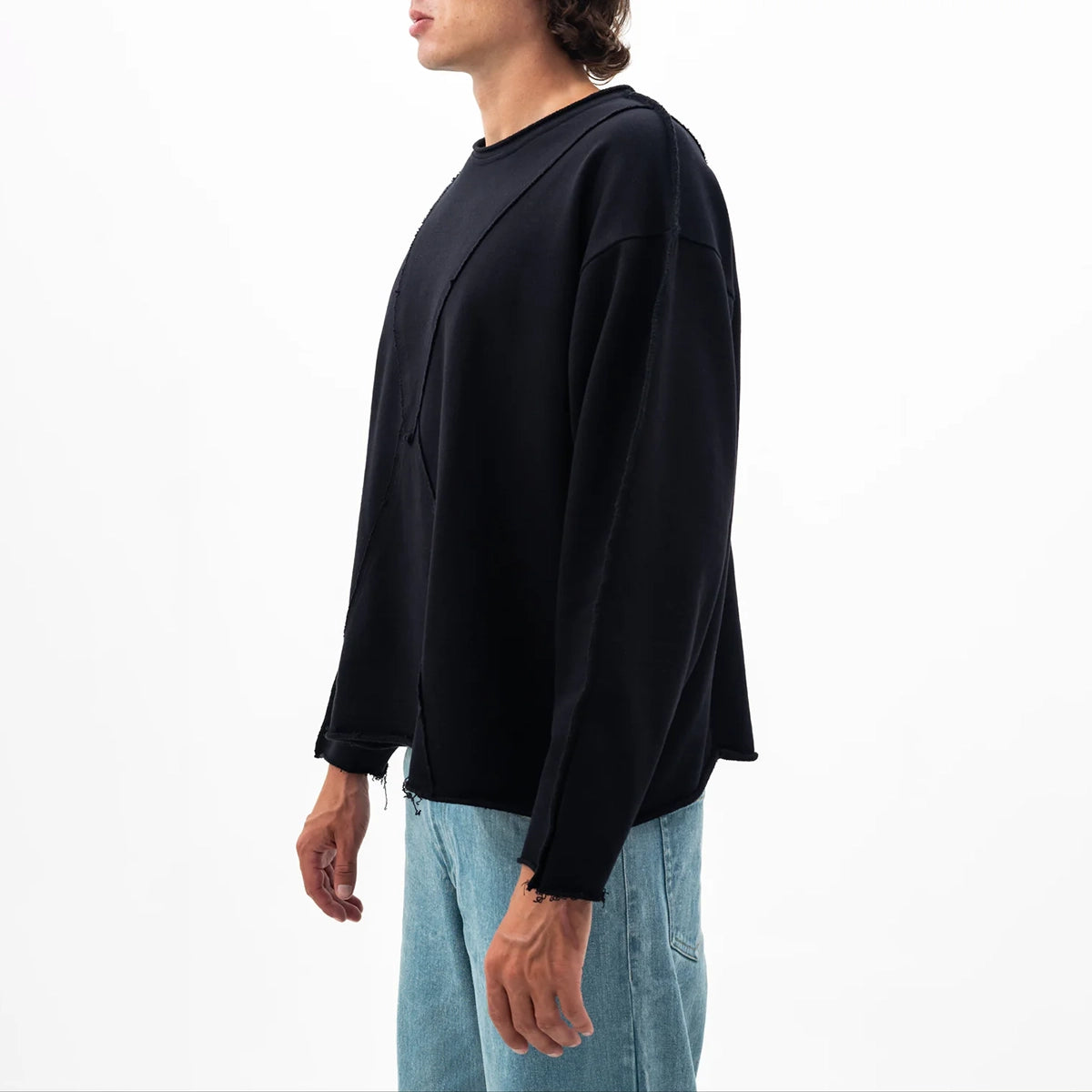 Longsleeve French Terry Black