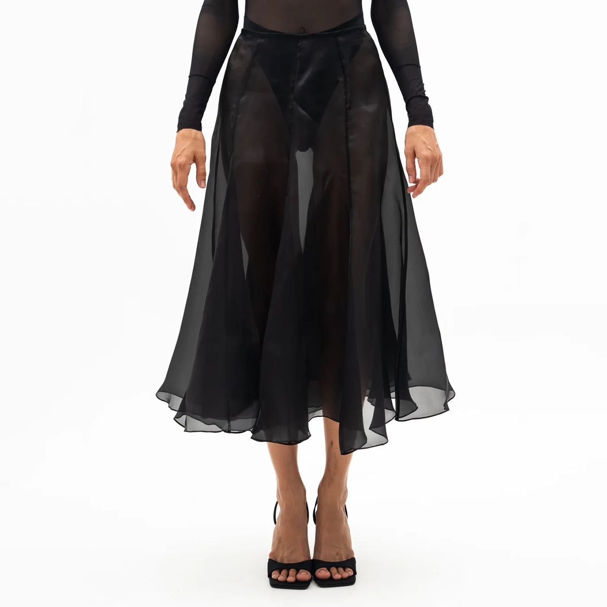 Chiffon Skirt Black