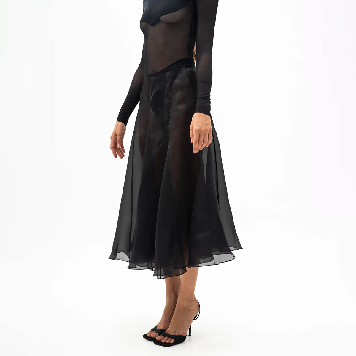 Chiffon Skirt Black