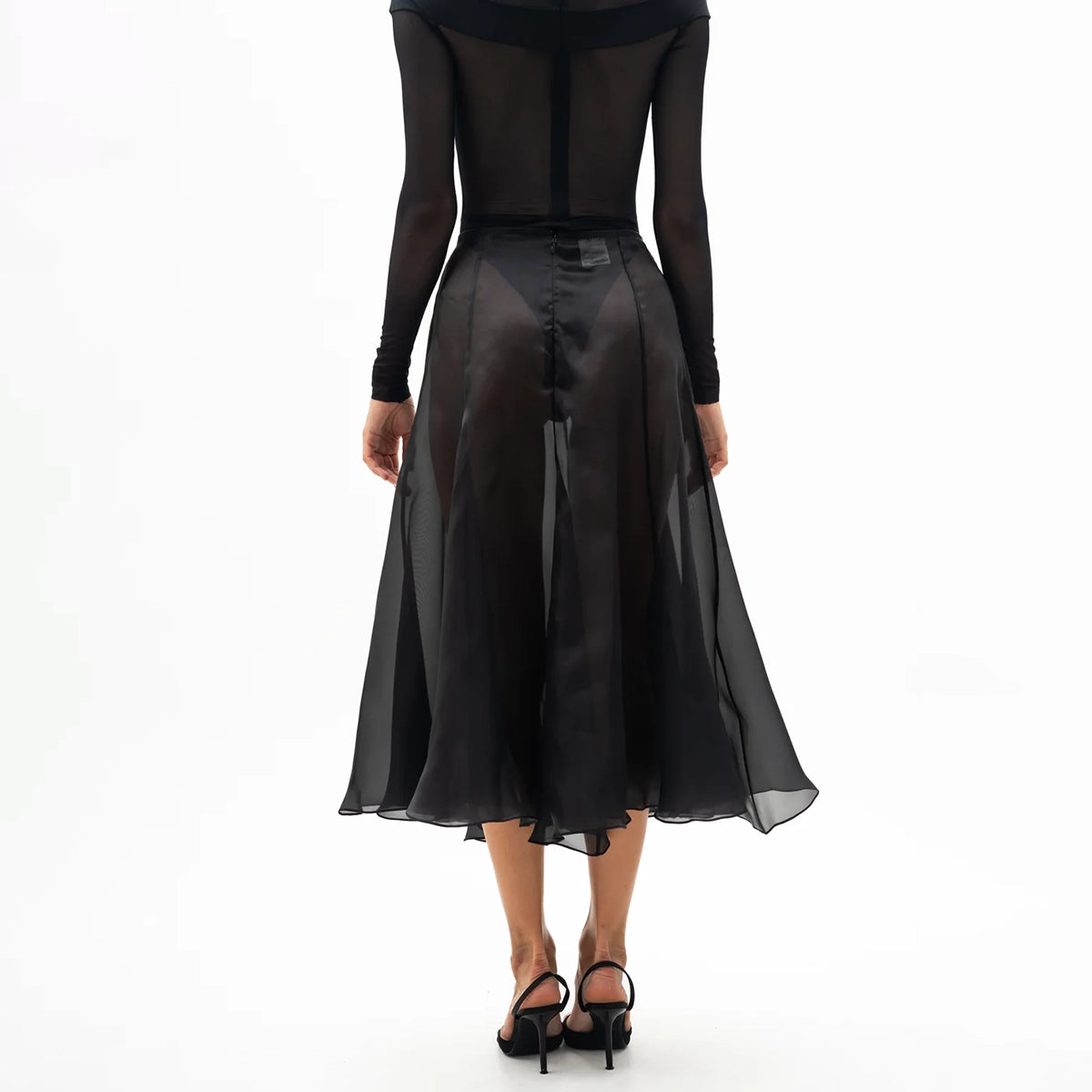 Chiffon Skirt Black