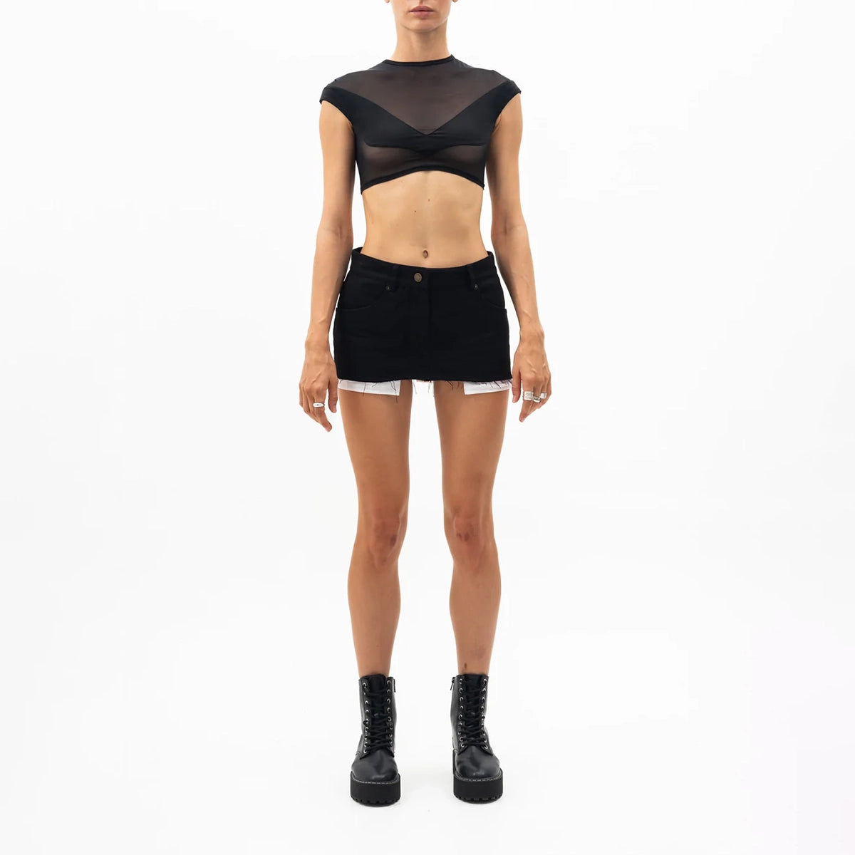 Mini Skirt Denim Black