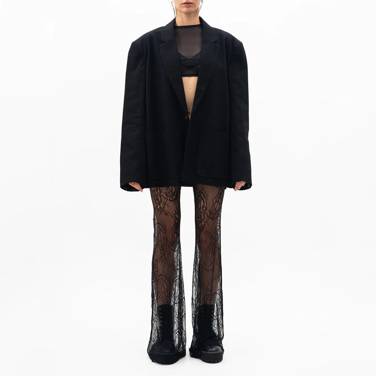 Lace Pants Black