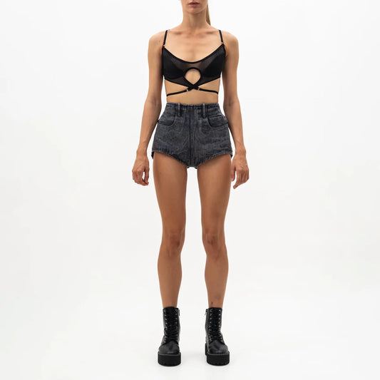 Denim Shorts Black