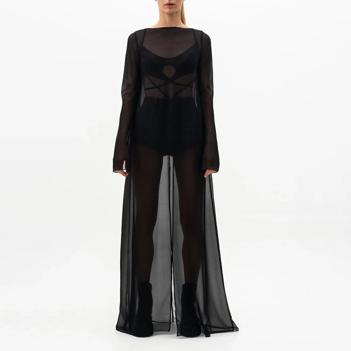 Chiffon Dress Black