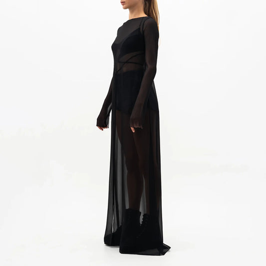 Chiffon Dress Black