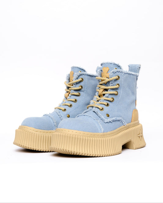 Denim Platform Boots